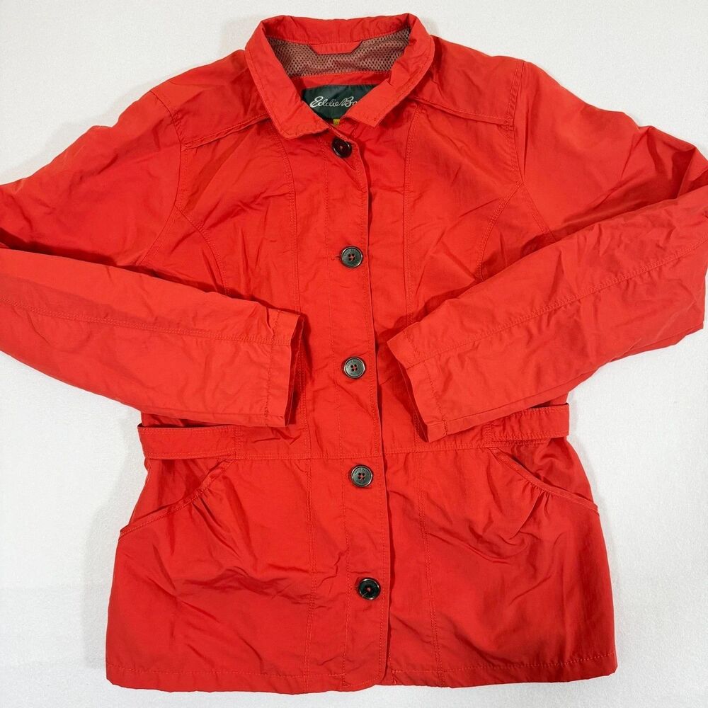 Eddie Bauer Travex Jacket Womens M Coral Nylon Utility Travel Gorpcore Outdoor